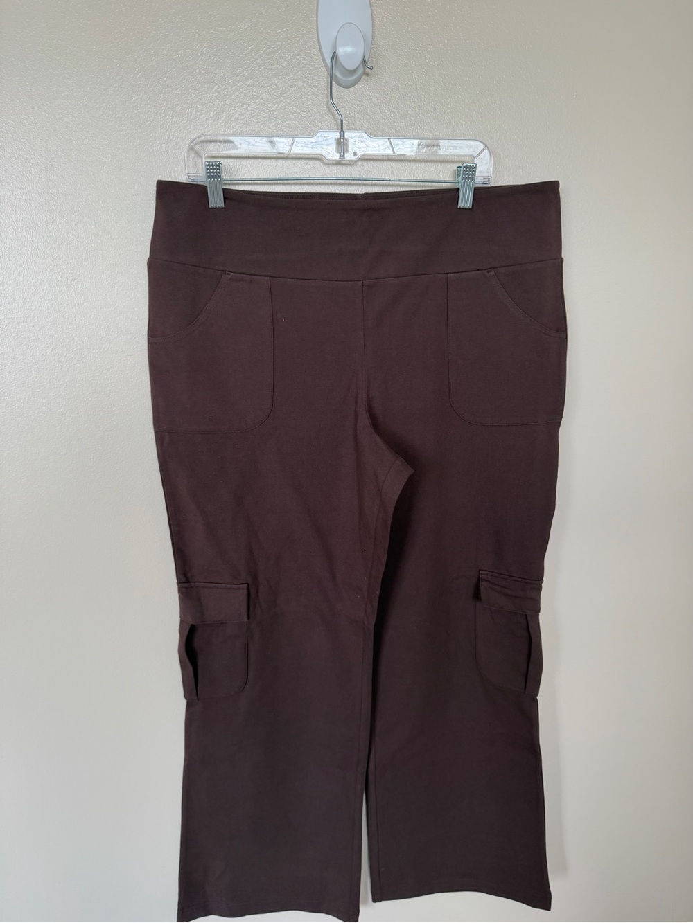 WOMEN WITH CONTROL Tummy Control Boot-Cut Cargo Trouser Pant